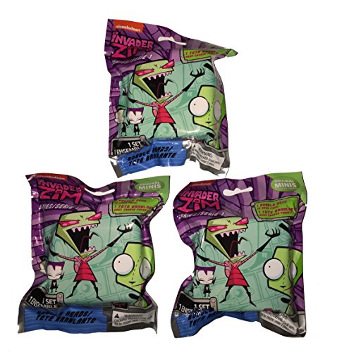 Invader Zim Original Minis Bobble Head Blind Bag Figures - Pack of 3