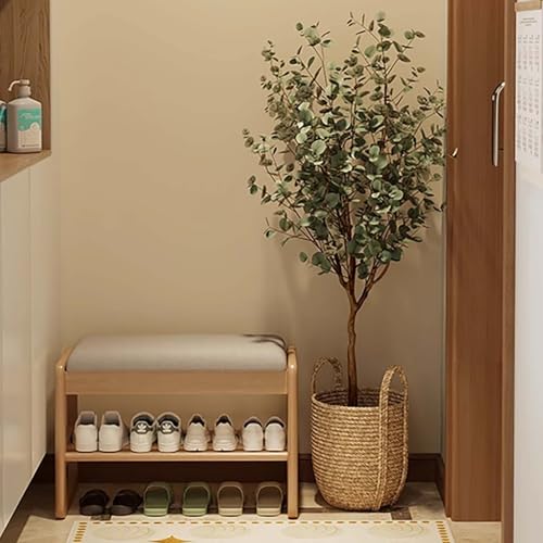 Banc à chaussures avec boîte de rangement rabattable anti-saleté