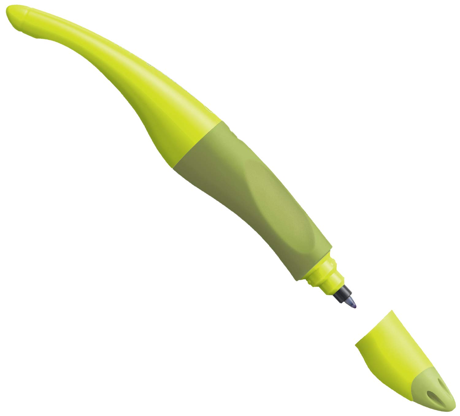 STABILO - Ergonomische vulpen met L punt voor linkshandig - EASYbuddy - Incl inktpatroon - Zwart/Lime