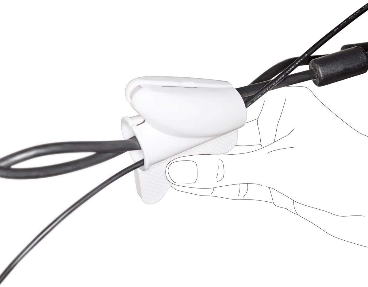 Electraline 60629 Cavo/Raccogli Spiralato/Avvolgicavo 25 mm, Tubo a Spirale per Raccogliere Fasci di Cavi per PC, TV, Impianti Hi-Fi, 1.8 m, Bianco