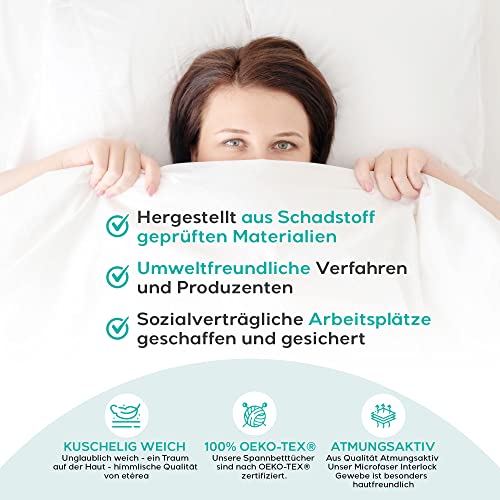 Etérea Microfaser Spannbettlaken 90x200-100x200 cm...