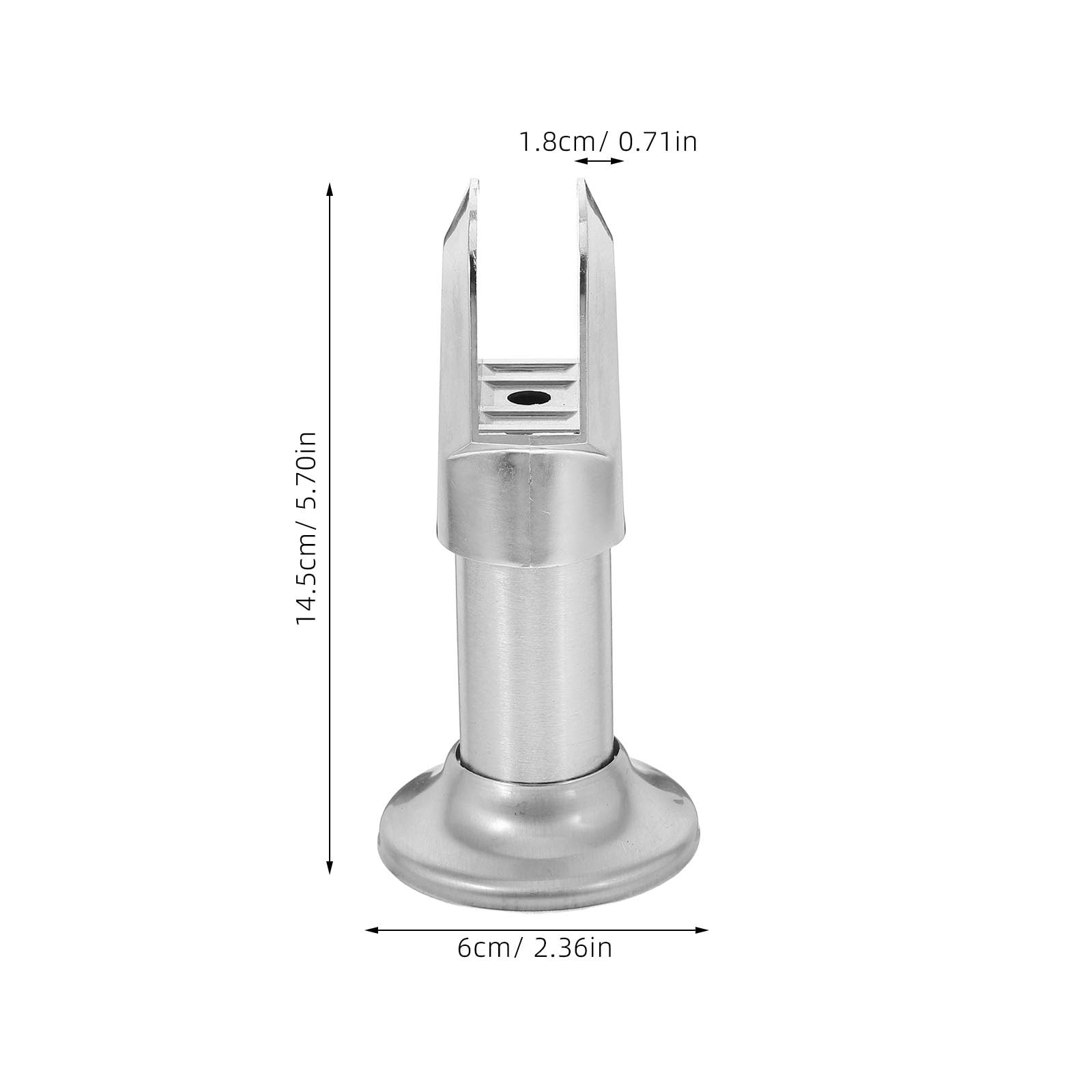 Lot de 4 pieds de cloison de WC en acier inoxydable - Ferrures sanitaires stables pour toilettes publiques et salles de bains - 13,7 x 6,1 x 1,7 cm