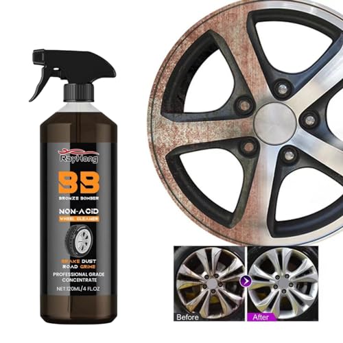 Bronze Bomber Non-Acid Wheel Cleaner Automobile Wheel Cleaner Powerful Wheel Cleaner for All Car (1pc)