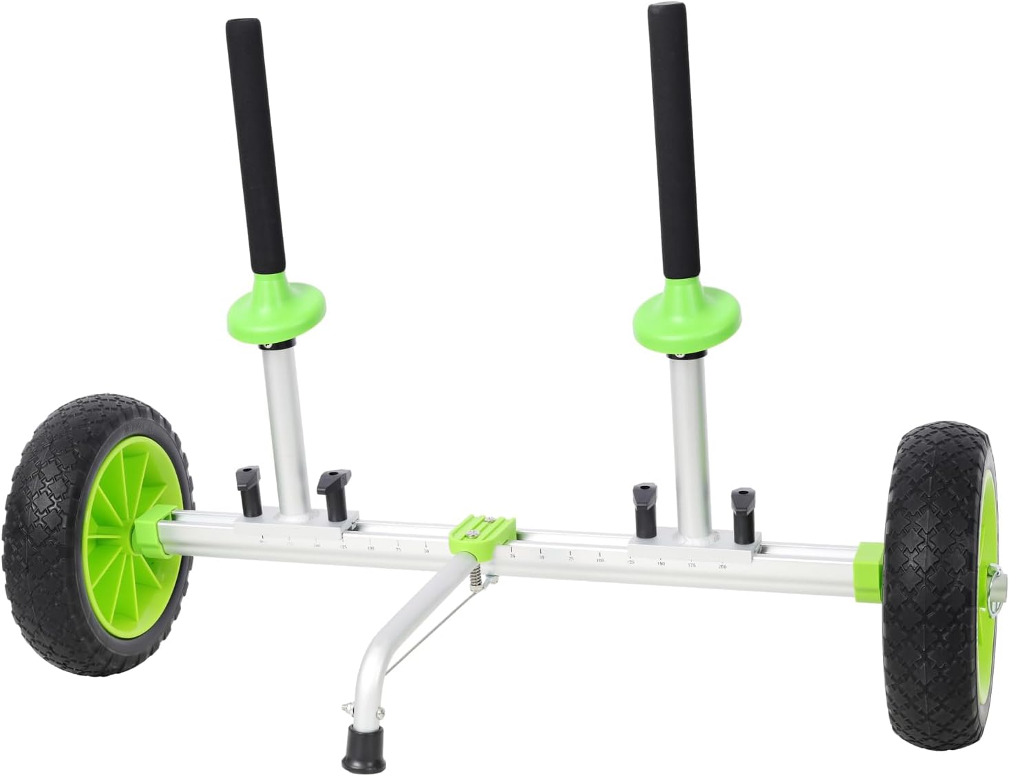 Geelife Sit On Kayak Cart - Aluminium Green - Fully Adjustable Frame - Fishing Kayak Transport - Outdoor Cart