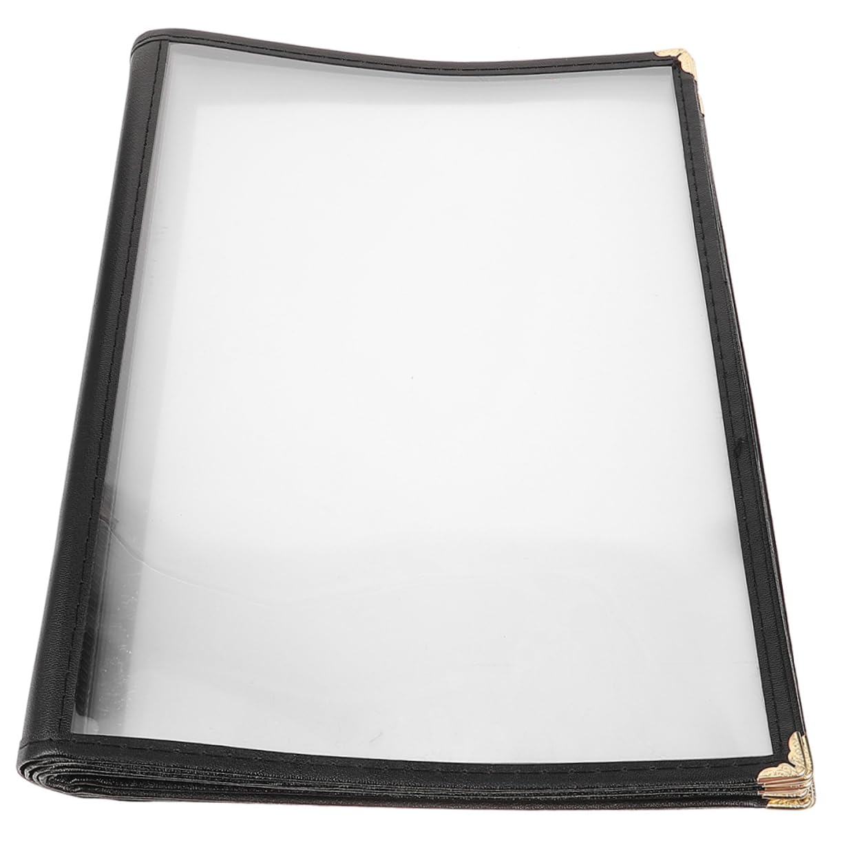 KICHOUSE Menu Holder Pages Clear Menu Book Elegant Cover for Restaurants and Cafes and Stain Resistant Stylish Transparent Design