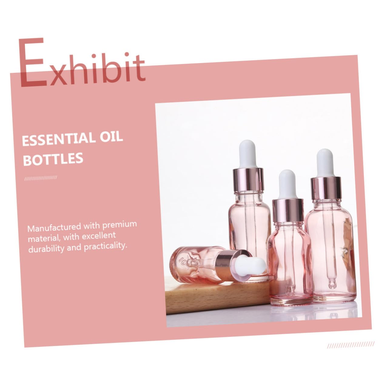 Gatuida 30 pezzi Bottiglie Contagocce in Vetro Rosa Portatile per Essenziali Contenitori per Viaggio con Tappo Antigoccia Ricaricabili per Aromaterapia e Cosmetici