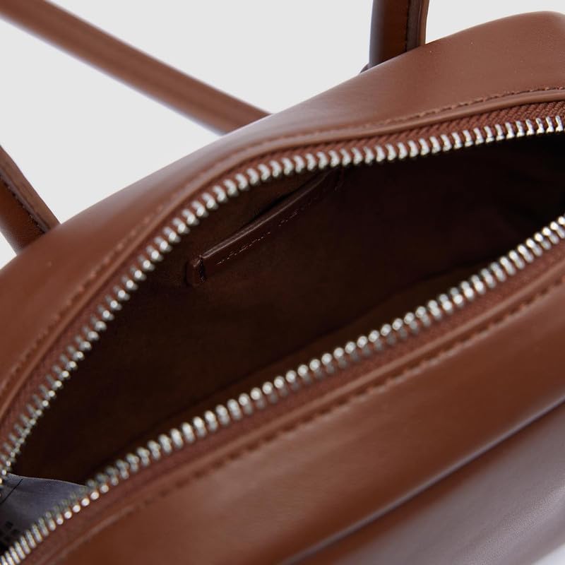 URBAN REVIVO Women’s Soft Leather Crossbody Bag， Cute Pretzel Charm Top Handle Handbag Purse for Daily， Party & Gifts - Image 6