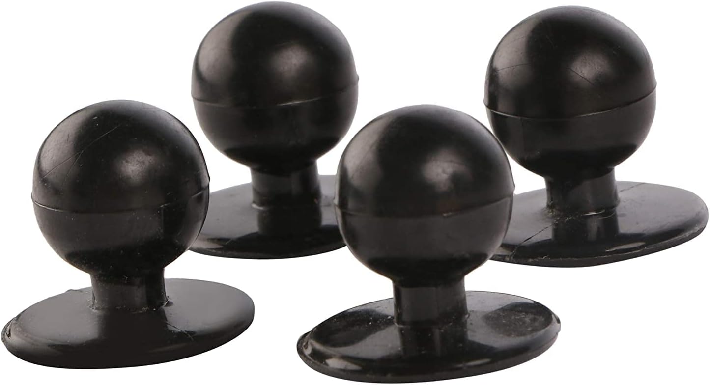 Mushroom Button Chef Coat Removable Buttons (MasterChef Coat, Appron, Cook Coat, Kitchen Uniform) - Pack of 12 Buttons - (Black)