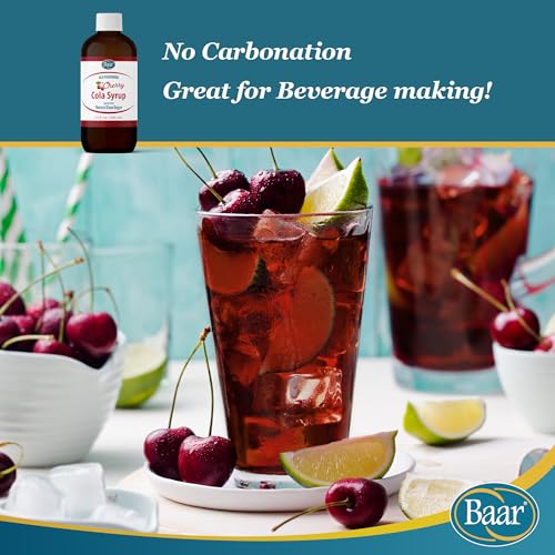 Image of Baar Caffeine-Free Cola Syrup with Pure Cane Sugar, 12 oz | Non-carbonated syrup, no high fructose corn syrup, beverage mixer, recipe ingredient