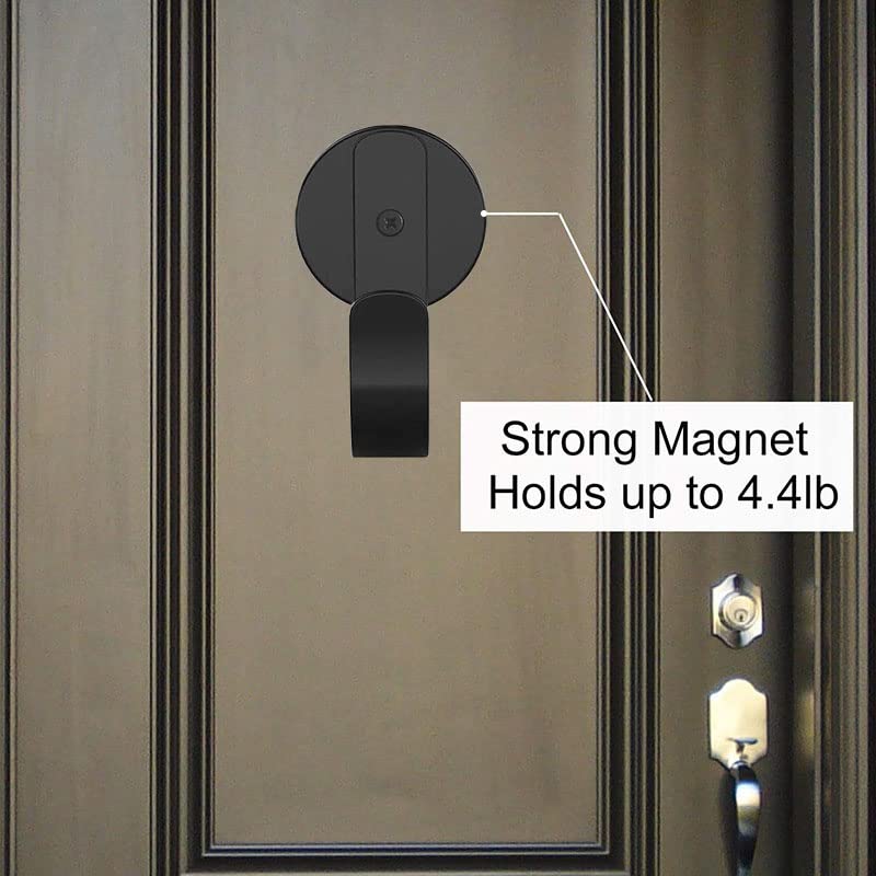4-Pack Strong Magnetic Wreath Hooks – Rustproof, Durable, For Metal Doors, Refrigerators, Iron Surfaces (1.7 X 2.8 Inches)
