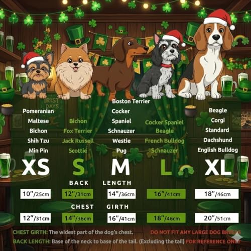 Robe de la Saint-Patrick pour chien chat jupe mignonne petits chiens - 4