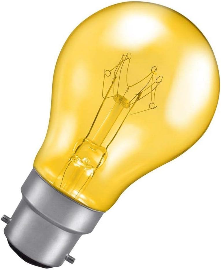 Crompton Lamps 15W GLS B22 Dimmable Harlequin IP65 Amber Translucent