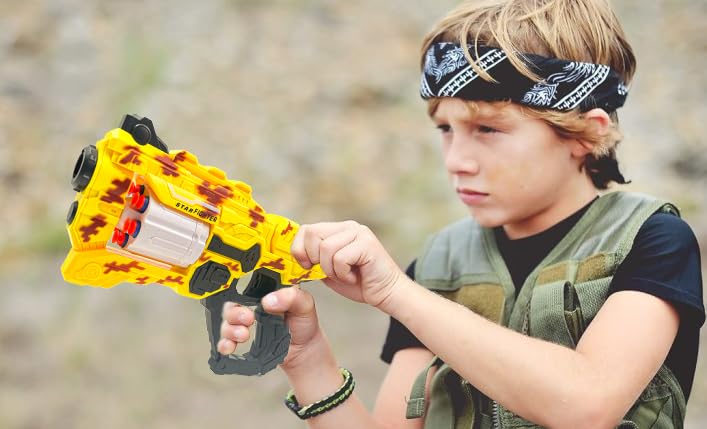 Image of Thunder Strike Super Toy Gun for Kids with 24 Safe Soft Foam Bullets | Toys for Kids, Teens & Adults, Outdoor Toys for Boys and Girls Ages 8+ (Any Color)