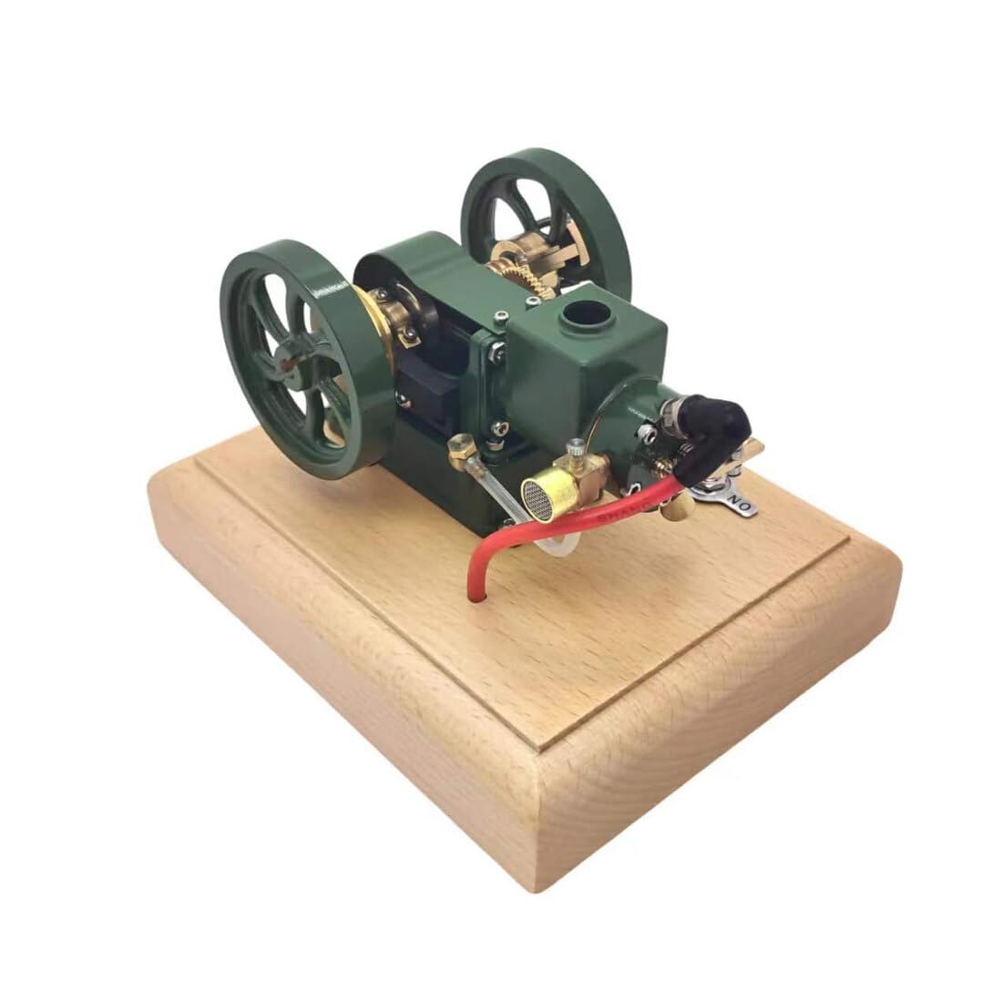Joytopiaminds Mini-Dampfmaschinenmodell, 1,6-cm³-Viertakt-Benzinmotor im Vintage-Stil, horizontal, wassergekühlt, mit drehzahlbegrenzendem Schwungrad, Physik-Experimentierspielzeug für Erwachsene