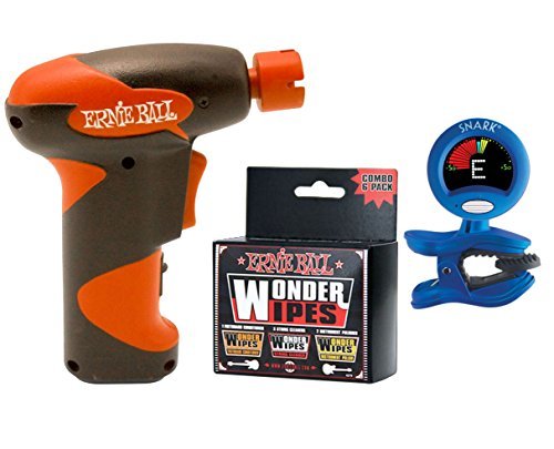 Ernie Ball Power Peg + Ernie Ball Wonder Wipes Combo Pack + Snark SN-1