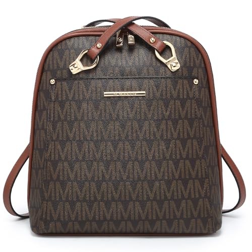Bolsa feminina conversível com vários bolsos, bolsa de ombro feminina de designer de moda para viagens e trabalho, Café, 11.5' x 4' x 12'