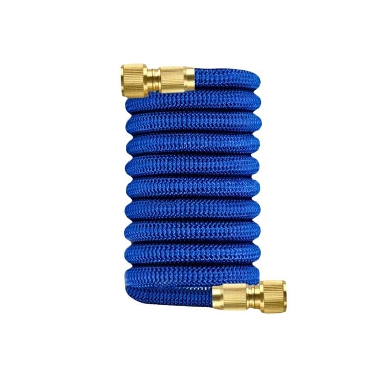 Manguera Jardín Extensible 30M/100FT, Manguera de Riego 3X TPE 7,5-30M con Pistola Pulverizadora, Conectores Cobrizos, Azul(Copper-plated connector 45m)