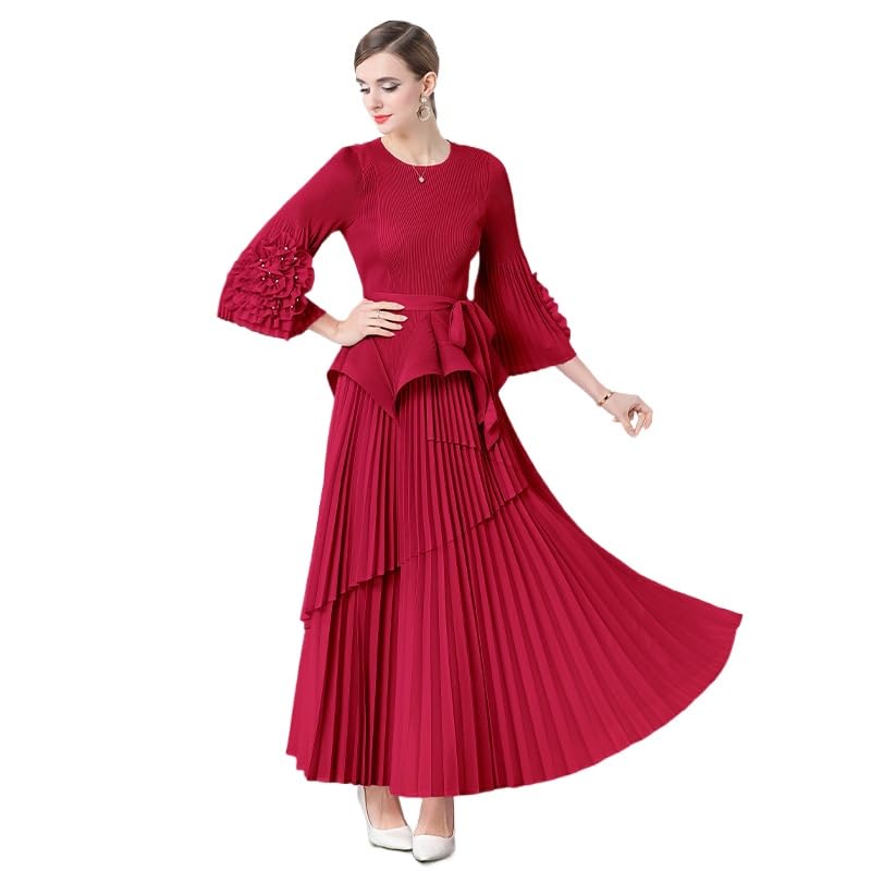 French Plaque-Patterned top Layered Skirt Multi-Color Suit Skirt