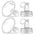 2X 10 mm Maymom Two-Piece Wide Neck Pump Parts for Spectra S1/S2 Pumps; Incl Wide Mouth Flanges; Not Original Spectra Flange