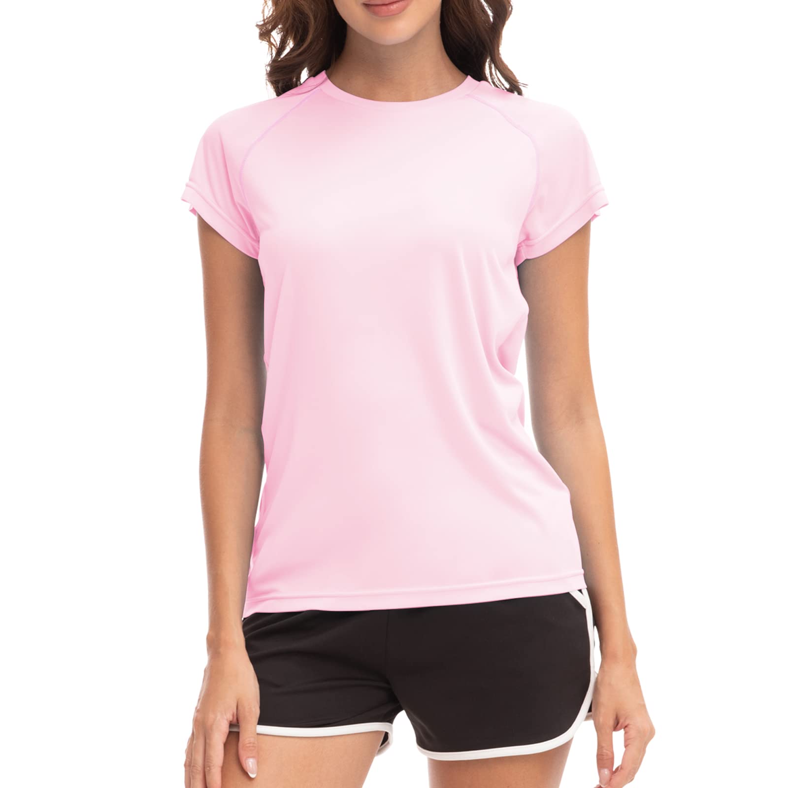 MEETWEE kurz & Lang Damen Surf Shirt Rash Guard UV Shirts Schwimmen Tankini UPF 50+ Kurzarm Badeshirt Bademode Shirt