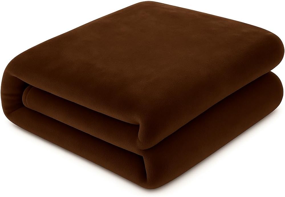 Nightzone Chocolate Luxury Faux Fur Mink Fleece Throw Over Sofa Bed Soft Warm Blanket (, Single (125 X 150 Cm))