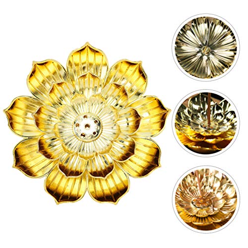 KESYOO 1 Peça Sete Buracos Queimador de Incenso de Lótus Decoração de Incensário de Bastão de Cobre