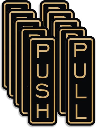 Miniatura 25 de All Quality Letreros verticales clásicos para puerta, ideales para puertas de vidrio, letreros de aspecto profesional, fácil instalación, incluye