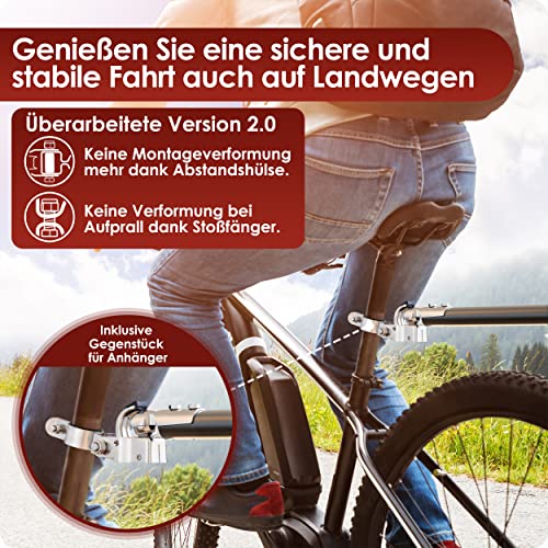 WEIDEBACH® stabile Fahrradanhänger Kupplung aus galvanisiertem Eisen, Ø 2,35 bis 3,05 cm Fahrrad Anhängerkupplung für alle gängigen Sattelstützen, Anhängerkupplung Fahrrad einfach montierbar