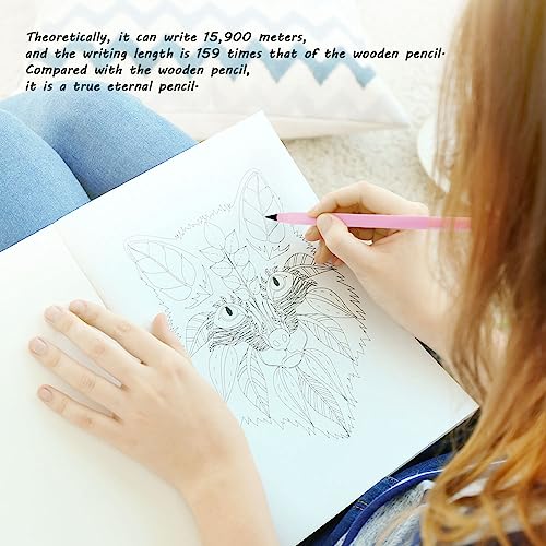 Image of AUAUY 20PCS Inkless Pencil Replaceable Refill, Infinite Pencil Replaceable Graphite Nib, Graphite Nib Metal Inkless, Everlasting Pencils Replacement Head for Writing Drawing Office School Supplies