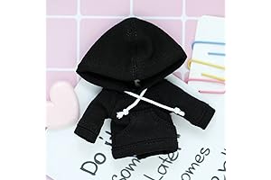 Fashion Sports Hoodie Clothing Accessories for 1/12 BJD Dolls in Black