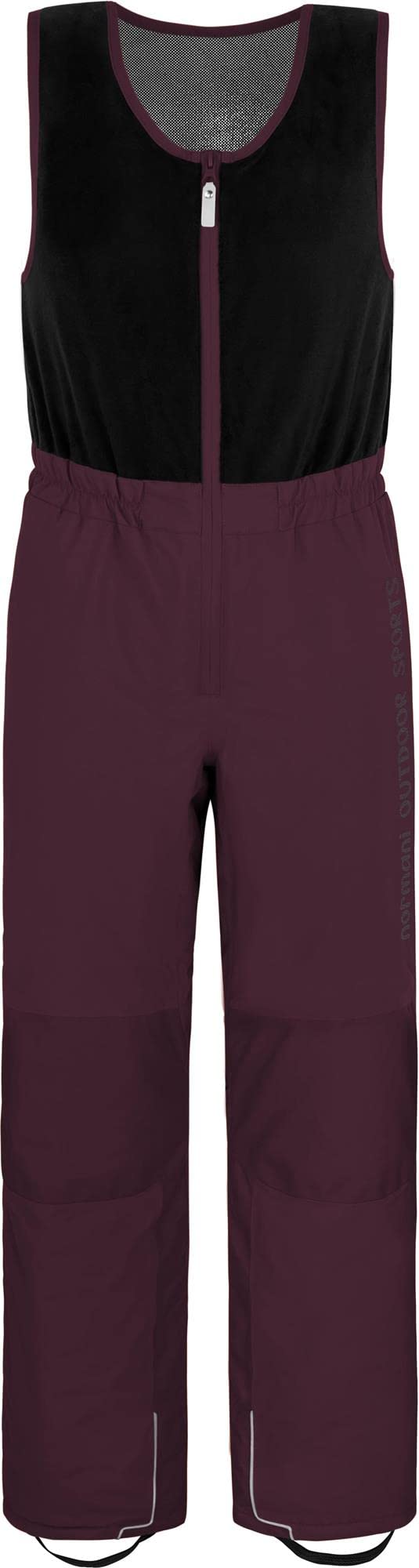 normani Kinder wasserdichte Winterhose mit Fleecebesatz - Recycelte Schneehose Skihose Thermohose mit 3M Reflektoren und Schneegamasche - Wassersäule: 12.000 mm