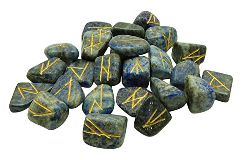 Harmonize Alfabeto De La Runa De Símbolo Espiritual del Regalo Lapis Lazuli Piedra Curativo De Cristal Tumbled