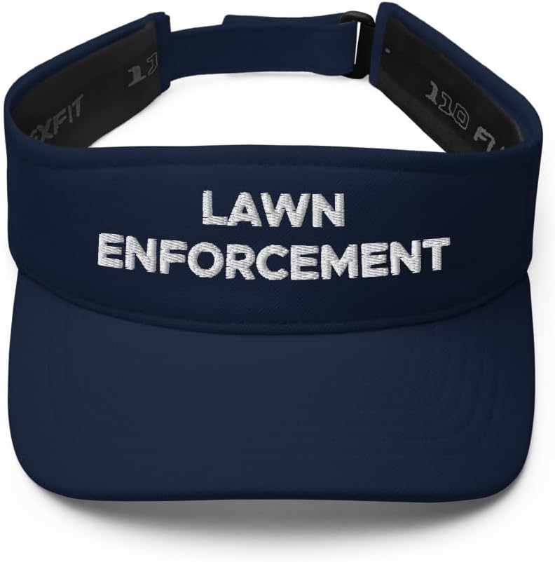 Hogue WS LLC Lawn Enforcement Hat (Embroidered Visor) Funny Cop, Police Parody Gift