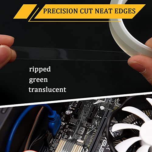 Image of LUTER 2PCS Heat Transfer Tapes, 10mm x 33m (108ft) High Temp Tape, Heat Resistant, Transparent