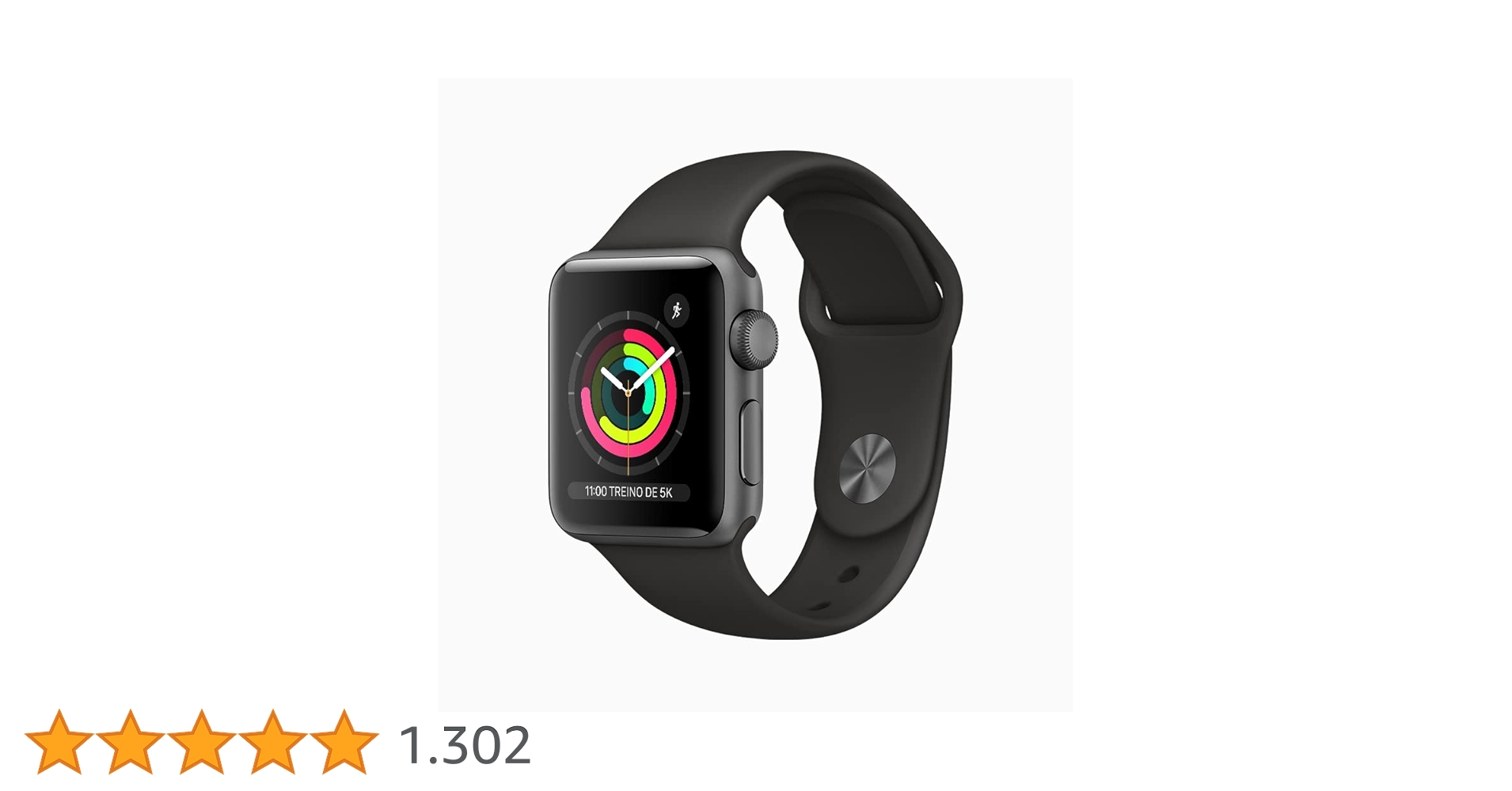 Apple Watch Series 3 (GPS), Caixa em alumínio cinza espacial de 42