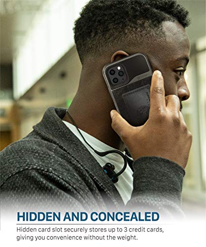 Vena Vcommute Wallet Case Compatible With Apple Iphone 11 Pro (5.8"-Inch 2019), (Military Grade Drop Protection) Flip Leather Cover Card Slot Holder With Kickstand - Space Gray #TOP2