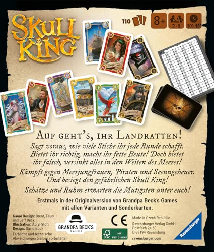 Ravensburger Spiel 22578 - Skull King - Stichkartenspiel für 2-8 Spieler, Kartenspiel für Kinder und Erwachsene ab 8 Jahren – Bild 7