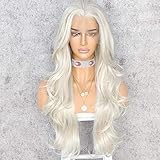 SAPPHIREWIGS Light Blonde Wave Type No-Tangle Glueless Women Party Daily Fashion Makeup Cosplay Party Women Synthetic Lace Front Wigs