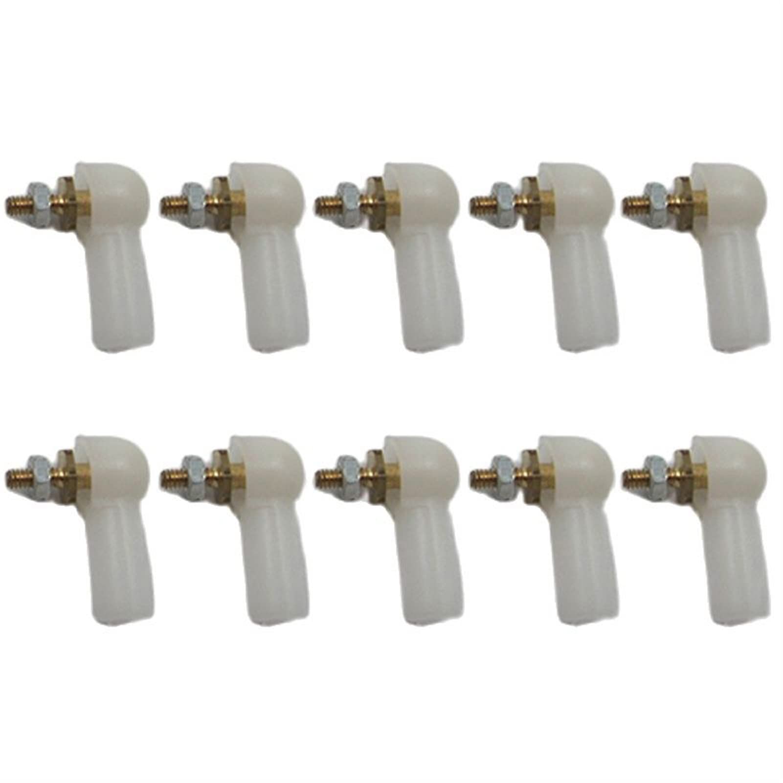 MCBETS 10PCS M2 M3 Pushrod Ball Head Buckle 2mm/3mm Pull Rod Plastic Ball Joint Servo Linkage Connector For RC Boat Model Accessories rc boat parts (Color : M3 Wihte)
