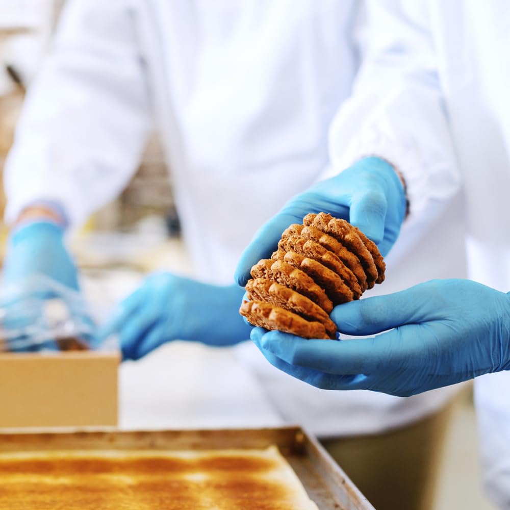 Hygonorm rękawice nitrylowe Allfood Safe, niebieskie, rozmiar 8/M | bez talku, 2500 sztuk, jednorazowe rękawiczki jednorazowe