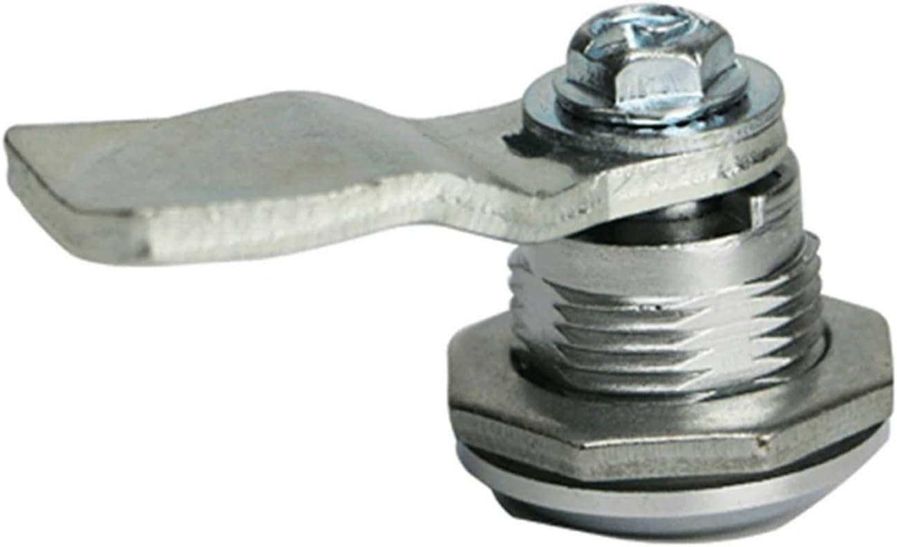 MS705-3B Tongue Lock Triangle Cylinder Protruding Bright Zinc Alloy External Positioning(with Key)