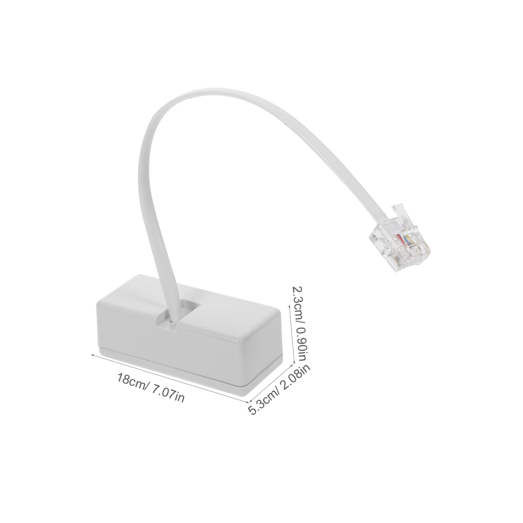Happyyami 6p4c Rj11/rj14 Telephone Splitter Cable Adapter for Landline Phones White Phone Line Cord Splitter