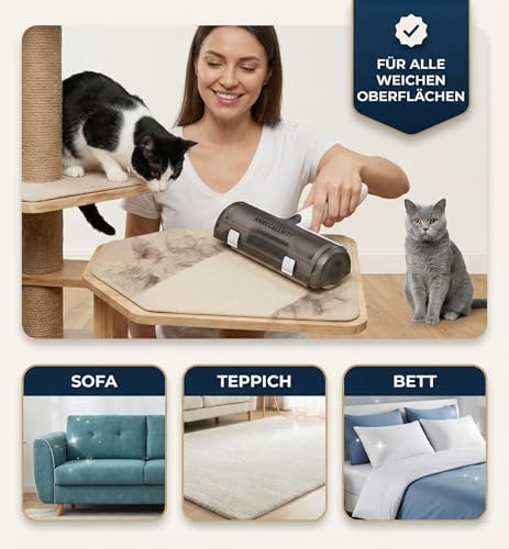 RNRECALLNITY Katzenhaarentferner & Tierhaarentferner Fusselroller – Haarroller für Hunde- und Katzenhaare, entfernt Tierhaare von Kleidung, Sofa, Teppich und Auto – Wiederverwendbar