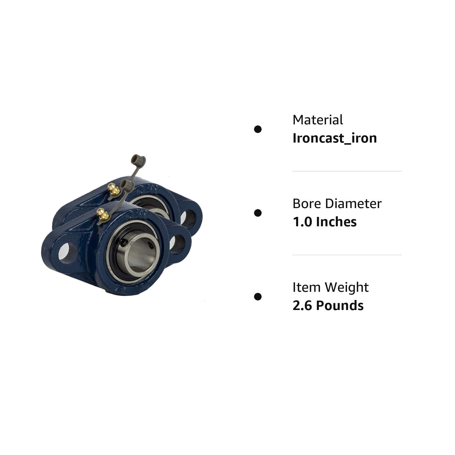 Jeremywell UCFL205-16 Pillow Block Bearing (4 Pack), 1 inch Bore