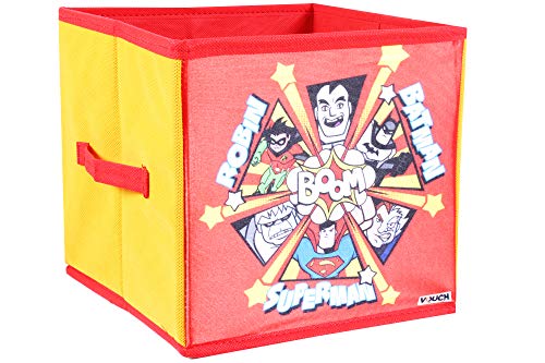 Image of DC SuperFriends Foldable Square Storage Box Organizer for Toys for Kids (Blue, Small, 10 x 10 x 10 inch)