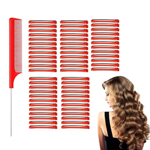 60 PCS Perm Rods Perm Kit Perm Rollers For Short Hair Perm Rods Hair Curling Rollers,Short Cold Wave Rods, Non-Slip Perming Kit With Comb, Hair Rollers For Women Men Long Short Hair Styling Tool