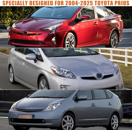 Image of 6 Layers Waterproof Car Cover Replace for 2004-2026 Toyota Prius | All Weather Car Cover with Cotton Liner, Zipper Door, Windproof Bands for Snow Rain Dust Protection