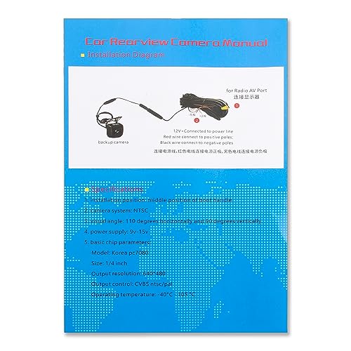 Image of AUTOKAY Tailgate Handle Backup Camera with Wire Fits for Chevy Silverado GMC Sierra 1999-2007