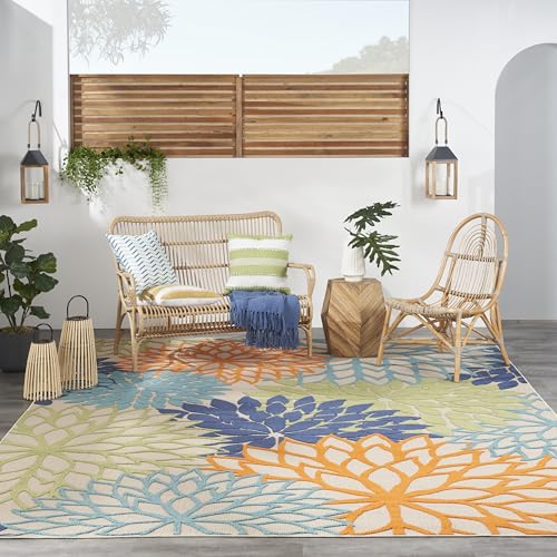 image for Nourison Home Aloha Indoor/Outdoor Multicolor 10' x 14' Area Rug, Trop