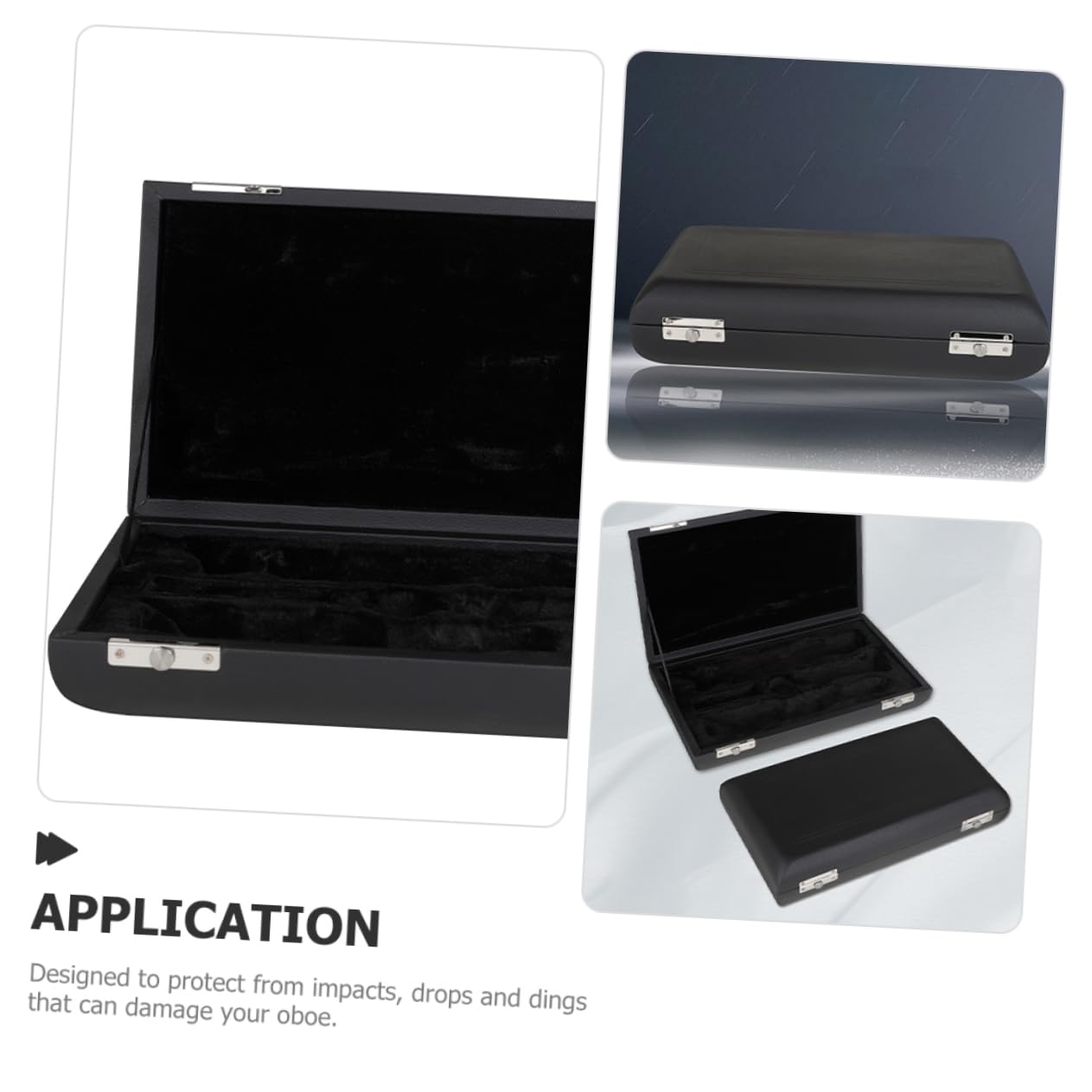 Mikinona Dirtproof Oboe Carrier Box Press-lock Buckle Easy to Carry and Protect Your Instrument